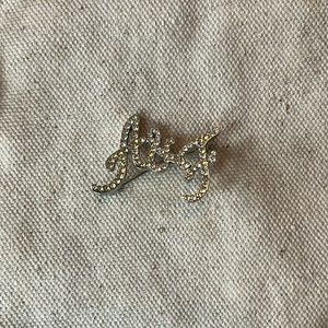 Abercrombie & Fitch Silver Rhinestone Pin